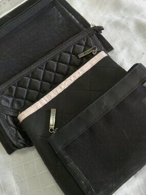 6 Mary Kay cosmetics/makeup/tool bags (one not pictured) + 3 pink makeup bags